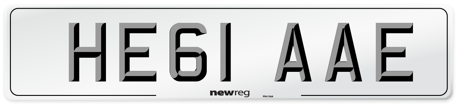 HE61 AAE Number Plate from New Reg